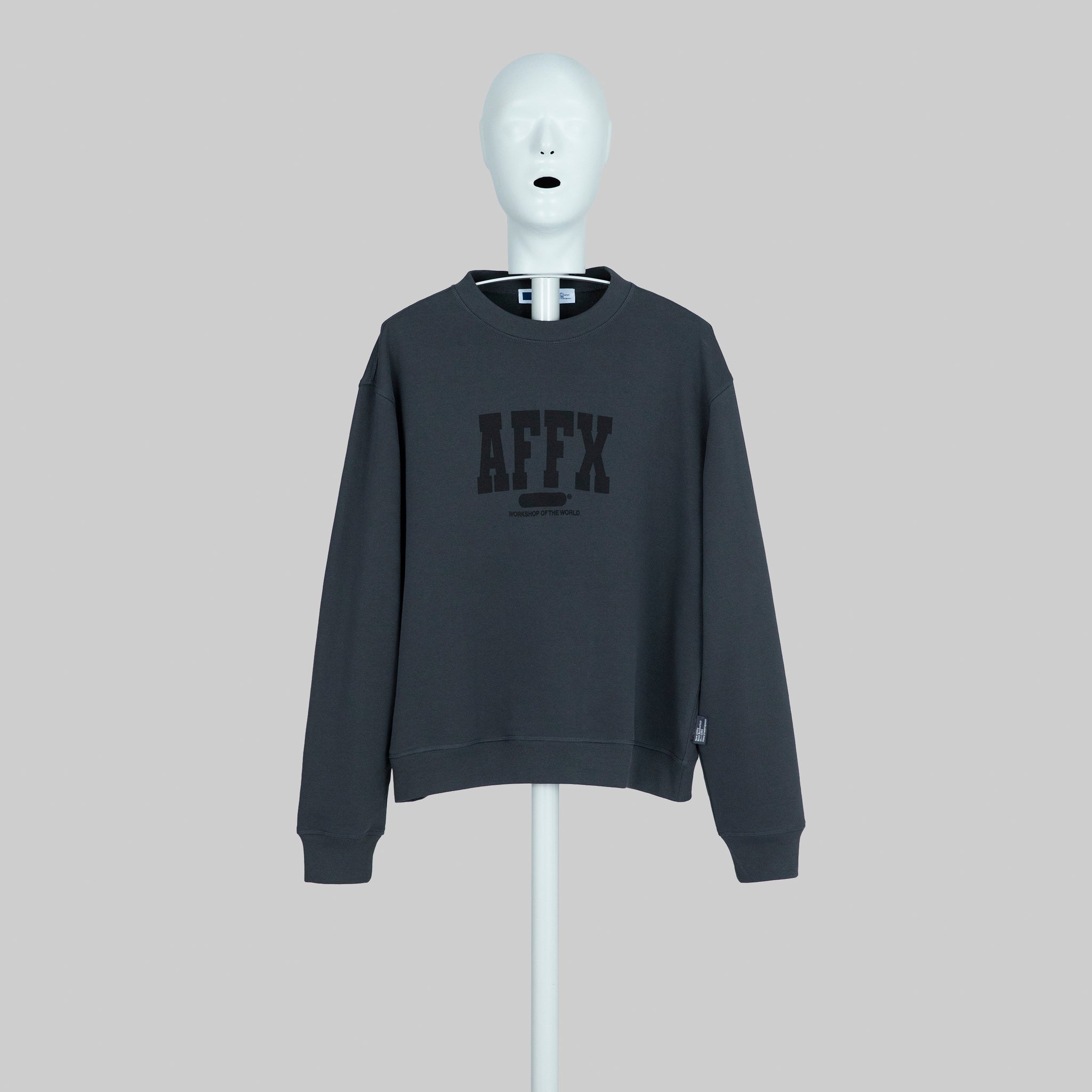 AFFXWRKS VARSITY SWEATSHIRT SOFT BLACK