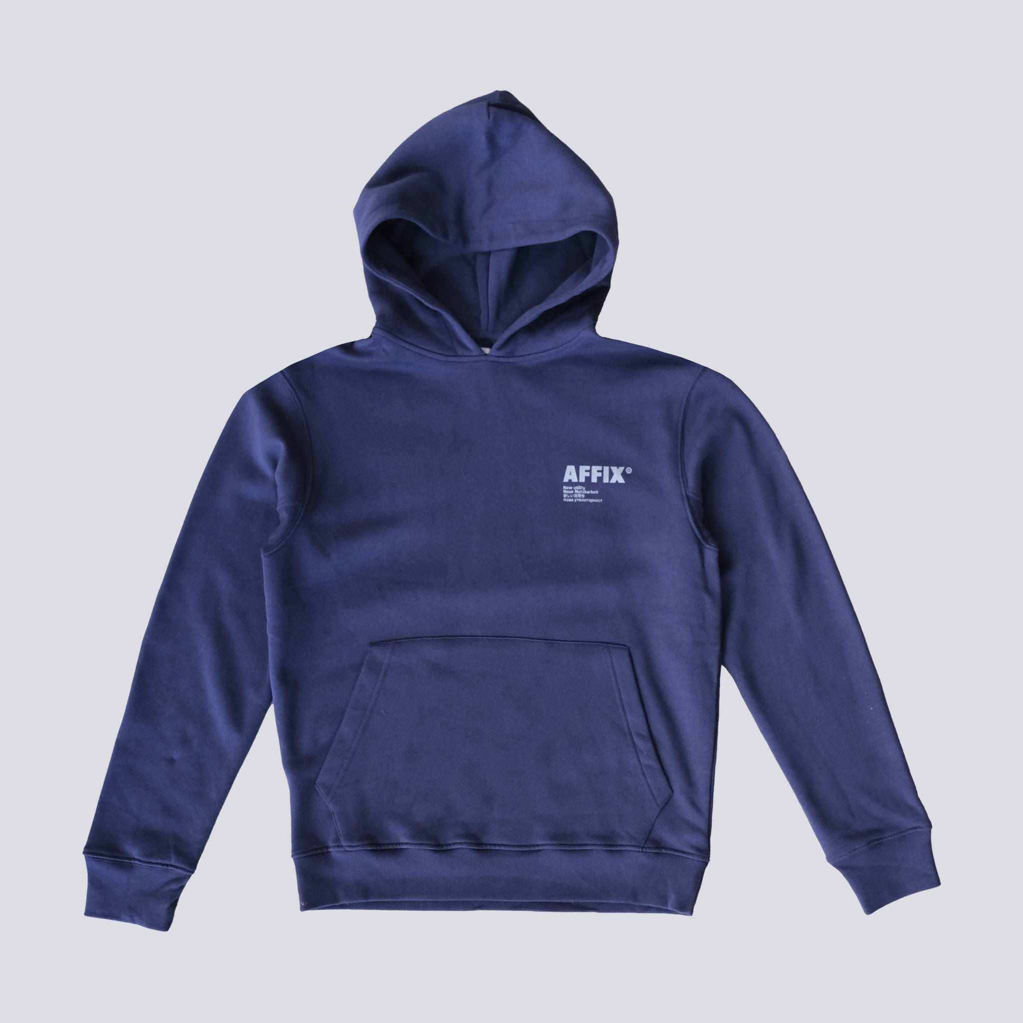 BASIC LOGO HOODIE NAVY