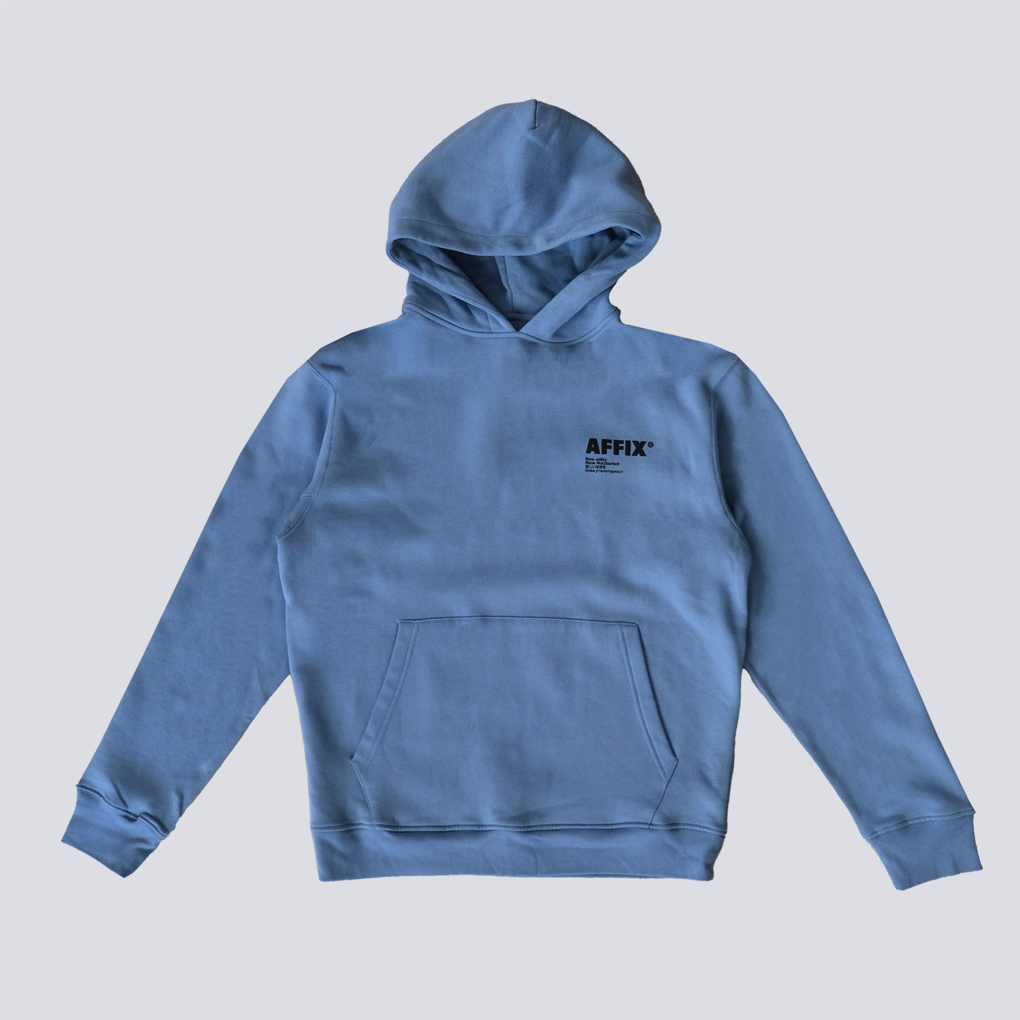 BASIC LOGO HOODIE BLUE